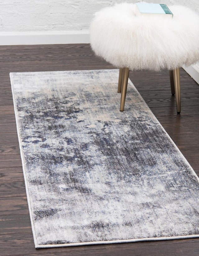Gray 2' 2 x 6' 1 Helios Runner Area Rug 100% Polypropylene (Space-Dyed Yarn) Easy Clean With Cotton Backing Contemporary Carpet for Sale at Rug Engine