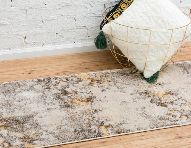 Ivory Beige 2' 7 x 12' Helios Runner Area Rug 100% Polypropylene (Space-Dyed Yarn) Easy Clean With Cotton Backing Contemporary Carpet for Sale at Rug Engine
