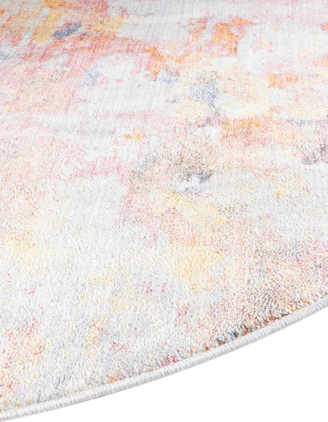 Multicolor 8' x 8' Helios Round Area Rug 100% Polypropylene (Space-Dyed Yarn) Easy Clean With Cotton Backing Contemporary Carpet for Sale at Rug Engine