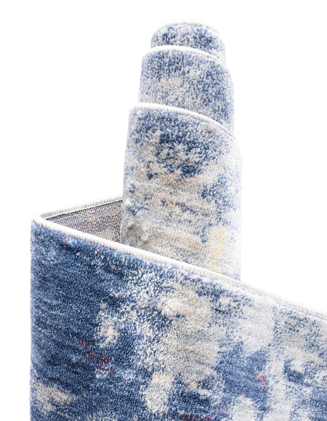 Blue 2' 2 x 6' 1 Helios Runner Area Rug 100% Polypropylene (Space-Dyed Yarn) Easy Clean With Cotton Backing Contemporary Carpet for Sale at Rug Engine