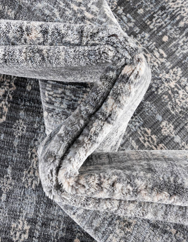Gray 4' 1 x 6' 1 Helios Rectangle Area Rug 100% Polypropylene (Space-Dyed Yarn) Easy Clean With Cotton Backing Contemporary Carpet for Sale at Rug Engine
