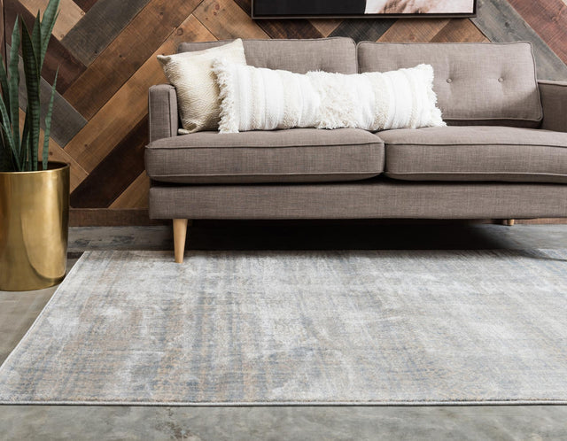 Silver Mist 8' x 10' Helios Rectangle Area Rug 100% Polypropylene (Space-Dyed Yarn) Easy Clean With Cotton Backing Contemporary Carpet for Sale at Rug Engine