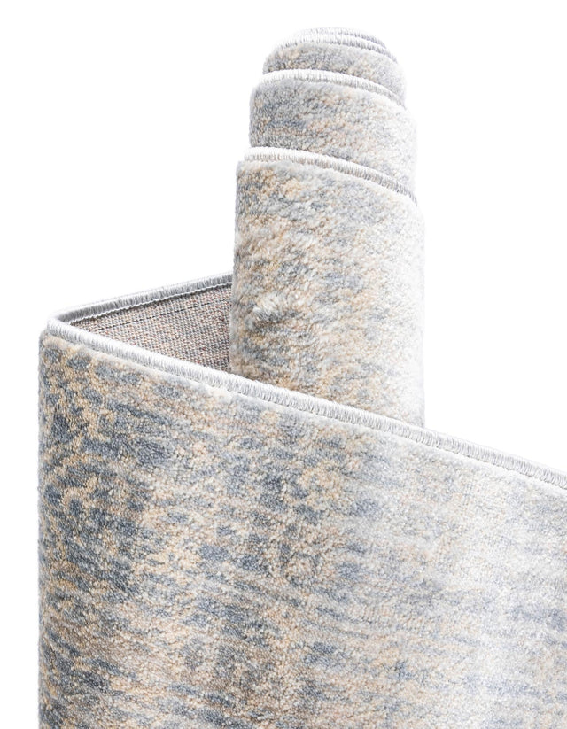 Silver Mist 8' x 8' Helios Round Area Rug 100% Polypropylene (Space-Dyed Yarn) Easy Clean With Cotton Backing Contemporary Carpet for Sale at Rug Engine