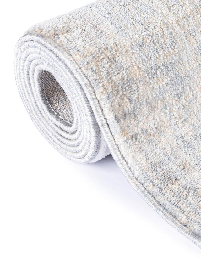 Silver Mist 8' x 8' Helios Round Area Rug 100% Polypropylene (Space-Dyed Yarn) Easy Clean With Cotton Backing Contemporary Carpet for Sale at Rug Engine
