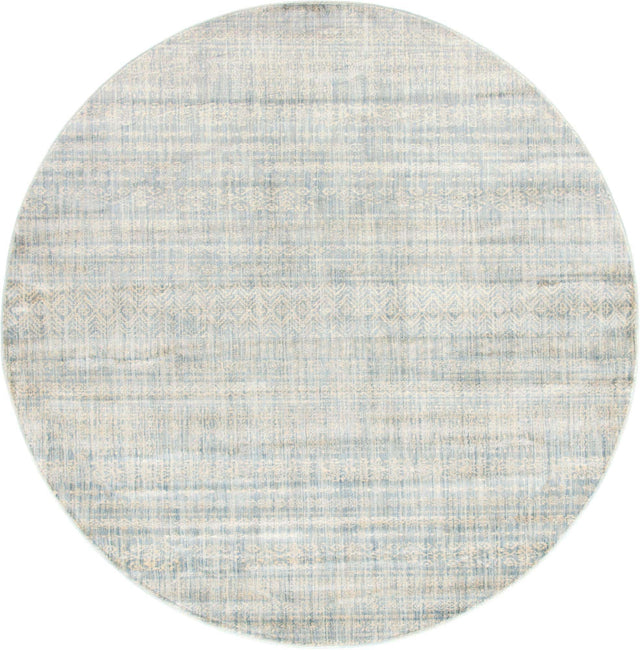Silver Mist 8' x 8' Helios Round Area Rug 100% Polypropylene (Space-Dyed Yarn) Easy Clean With Cotton Backing Contemporary Carpet for Sale at Rug Engine