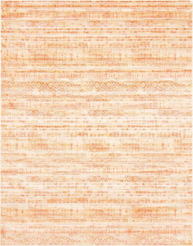 Orange 8' x 10' Helios Rectangle Area Rug 100% Polypropylene (Space-Dyed Yarn) Easy Clean With Cotton Backing Contemporary Carpet for Sale at Rug Engine