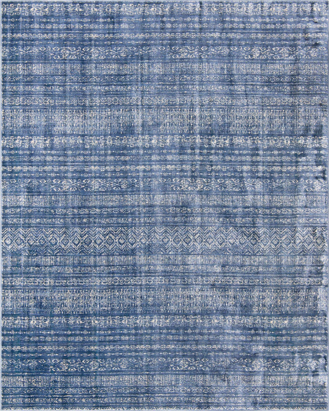 Navy Blue 8' x 10' Helios Rectangle Area Rug 100% Polypropylene (Space-Dyed Yarn) Easy Clean With Cotton Backing Contemporary Carpet for Sale at Rug Engine