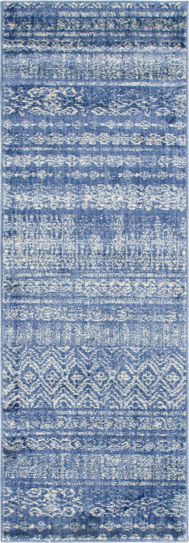 Navy Blue 2' 2 x 6' 1 Helios Runner Area Rug 100% Polypropylene (Space-Dyed Yarn) Easy Clean With Cotton Backing Contemporary Carpet for Sale at Rug Engine