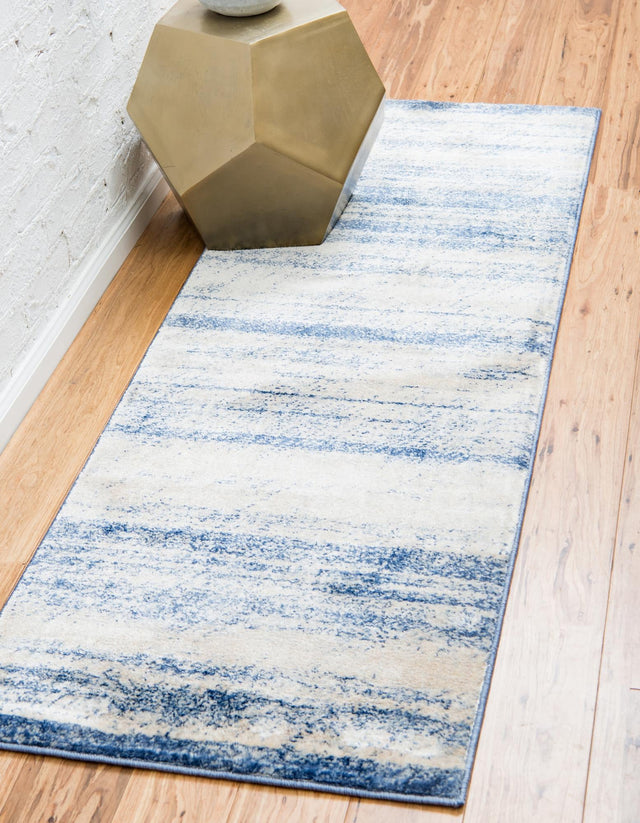 Blue 2' 2 x 6' 1 Helios Runner Area Rug 100% Polypropylene (Space-Dyed Yarn) Easy Clean With Cotton Backing Contemporary Carpet for Sale at Rug Engine