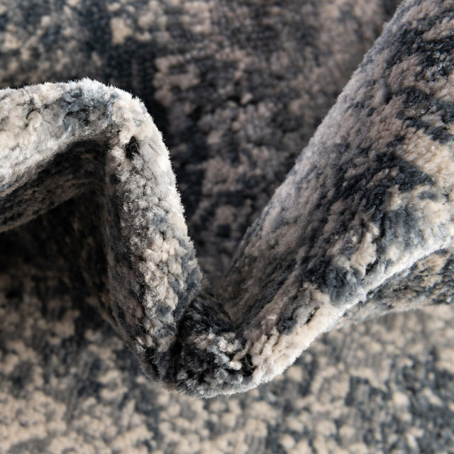 Gray 7' 1 x 7' 1 Chateau Square Area Rug 85% Polypropylene & 15% Chenille With Cotton Backing Traditional Vintage Distressed Carpet for Classical Interior Design Decorating for Sale at Rug Engine