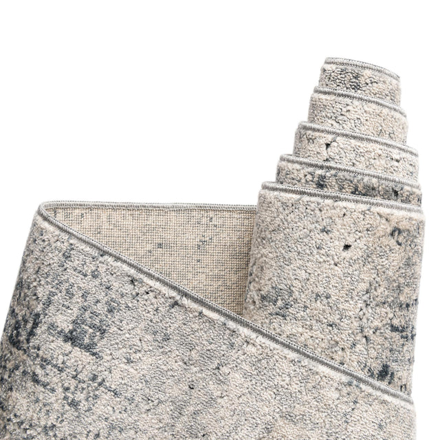 Gray 7' 1 x 7' 1 Chateau Square Area Rug 85% Polypropylene & 15% Chenille With Cotton Backing Traditional Vintage Distressed Carpet for Classical Interior Design Decorating for Sale at Rug Engine