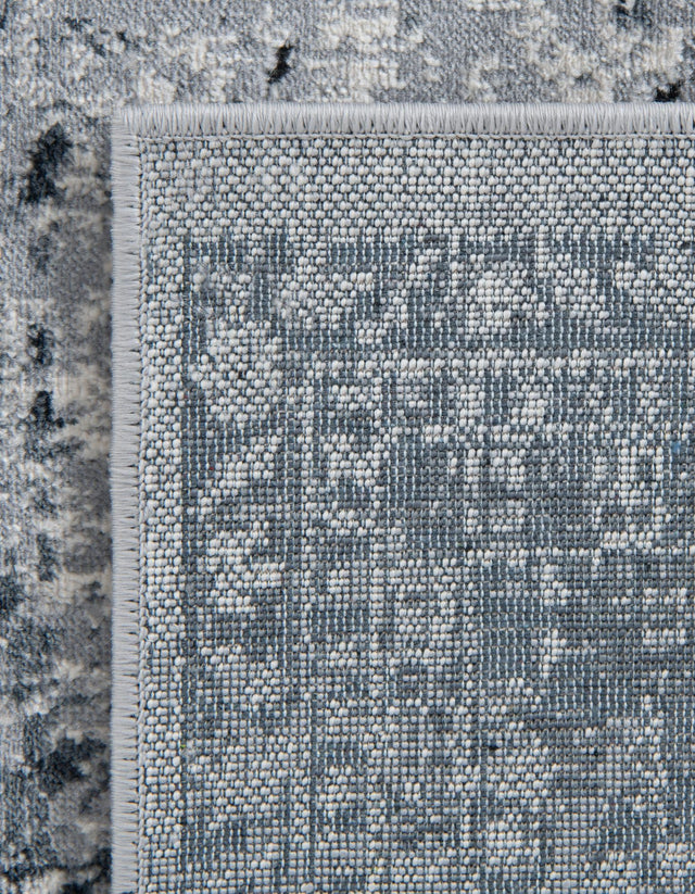 Blue Gray 7' 1 x 7' 1 Chateau Square Area Rug 85% Polypropylene & 15% Chenille With Cotton Backing Traditional Vintage Distressed Carpet for Classical Interior Design Decorating for Sale at Rug Engine