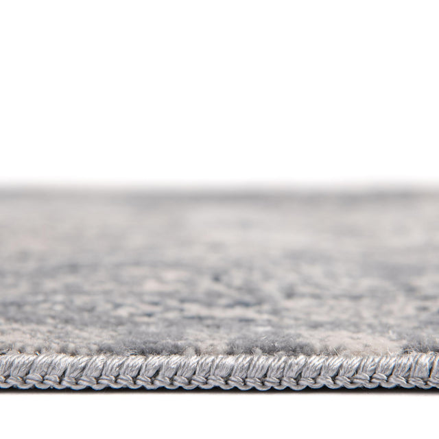 Dark Blue 7' 1 x 7' 1 Chateau Square Area Rug 85% Polypropylene & 15% Chenille With Cotton Backing Traditional Vintage Distressed Carpet for Classical Interior Design Decorating for Sale at Rug Engine