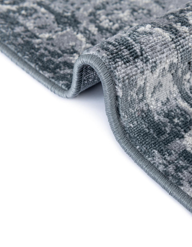 Dark Blue 7' 1 x 7' 1 Chateau Square Area Rug 85% Polypropylene & 15% Chenille With Cotton Backing Traditional Vintage Distressed Carpet for Classical Interior Design Decorating for Sale at Rug Engine