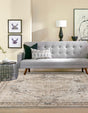Beige 7' 1 x 7' 1 Chateau Square Area Rug 85% Polypropylene & 15% Chenille With Cotton Backing Traditional Vintage Distressed Carpet for Classical Interior Design Decorating for Sale at Rug Engine