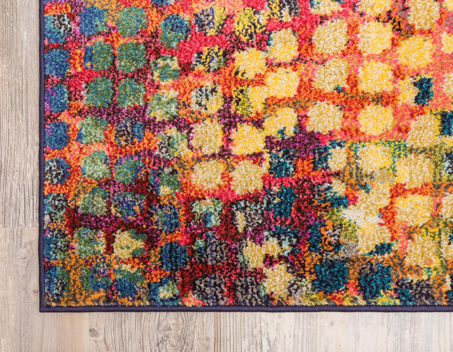 Multicolor 10' 6 x 16' 5 Chromatic Palace Area Rug 100% Polypropylene With Cotton Backing Abstract Modern Colorful Carpet Mat for Home Decor & Interior Design for Sale at Rug Engine