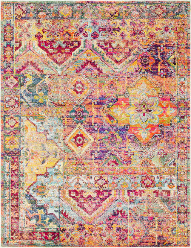 Multicolor 8' x 10' Monterey Rectangle Area Rug 100% Polypropylene Colorful Easy Clean Traditional Carpet for Living Room, Bedrooms, Dining, Kitchen for Sale at Rug Engine