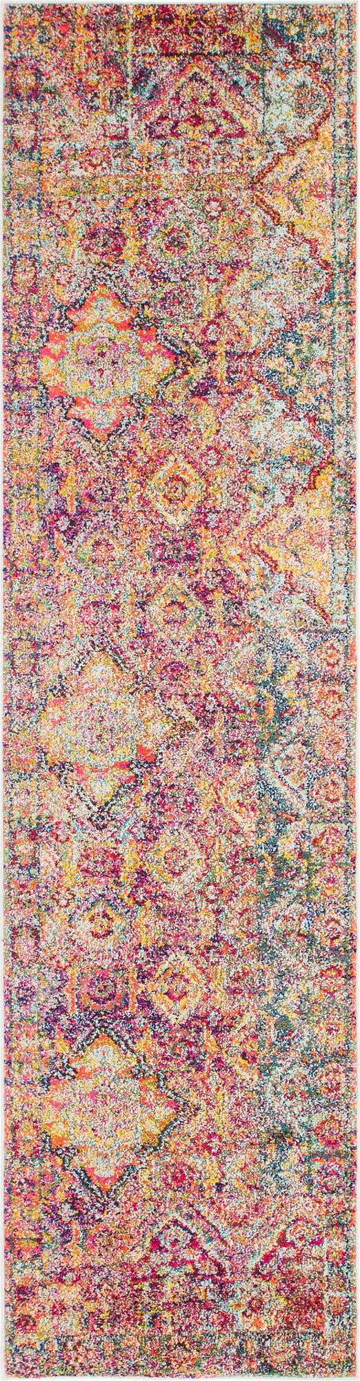 Multicolor 2' 7 x 10' Monterey Runner Area Rug 100% Polypropylene Colorful Easy Clean Traditional Carpet for Living Room, Bedrooms, Dining, Kitchen for Sale at Rug Engine