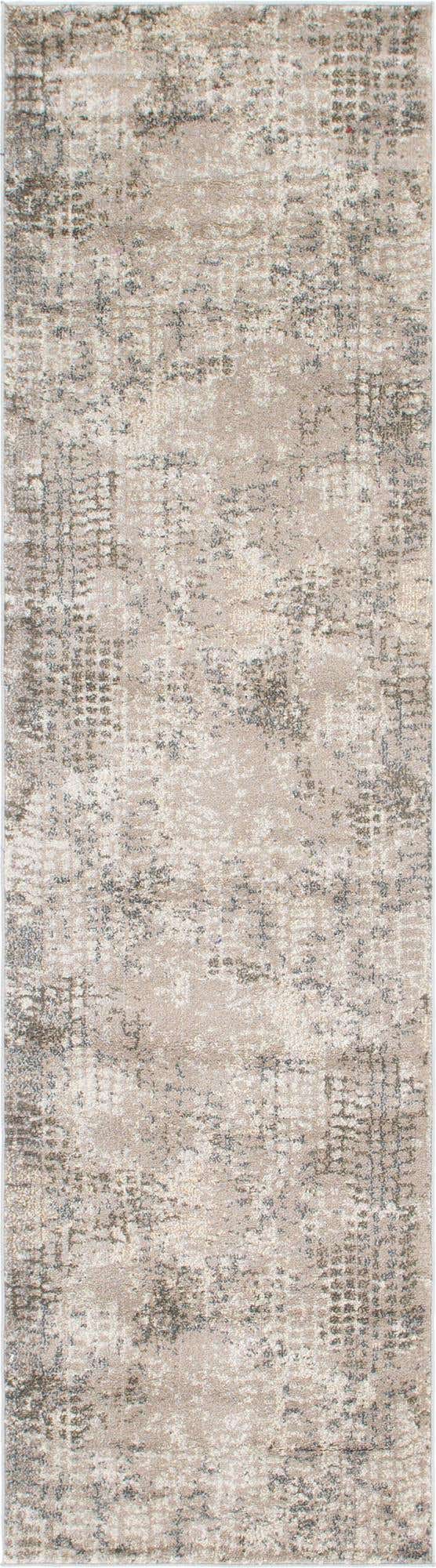 Gray 2' 7 x 10' Chromatic Runner Area Rug 100% Polypropylene With Cotton Backing Abstract Modern Colorful Carpet Mat for Home Decor & Interior Design for Sale at Rug Engine