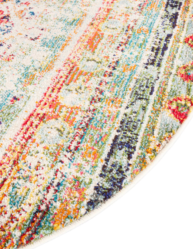 Blue 4' 1 x 4' 1 Sedona Round Area Rug