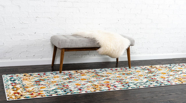 Multicolor 2' 7 x 10' Rosso Runner Area Rug Vintage Distressed Faded Traditional Design Carpet for Unique Home Interior Design for Sale at Rug Engine