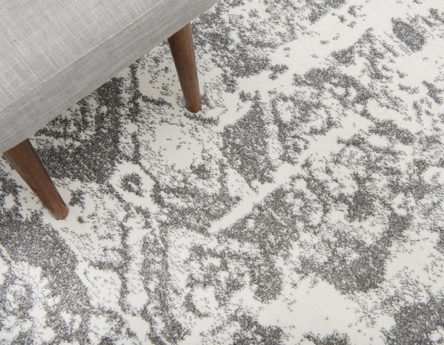 Light Gray 8' x 10' Rosso Rectangle Area Rug Vintage Distressed Faded Traditional Design Carpet for Unique Home Interior Design for Sale at Rug Engine