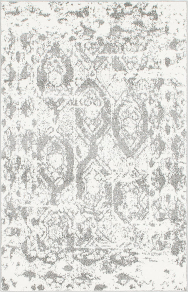 Light Gray 4' 1 x 6' 1 Rosso Rectangle Area Rug Vintage Distressed Faded Traditional Design Carpet for Unique Home Interior Design for Sale at Rug Engine
