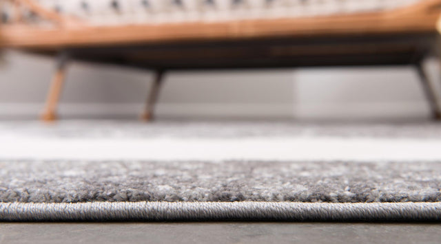 Gray 4' 1 x 4' 1 Rosso Round Area Rug Vintage Distressed Faded Traditional Design Carpet for Unique Home Interior Design for Sale at Rug Engine