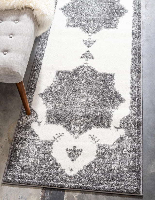 Gray 2' x 6' 1 Rosso Runner Area Rug Vintage Distressed Faded Traditional Design Carpet for Unique Home Interior Design for Sale at Rug Engine