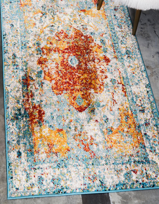 Orange 2' x 6' 1 Rosso Runner Area Rug Vintage Distressed Faded Traditional Design Carpet for Unique Home Interior Design for Sale at Rug Engine