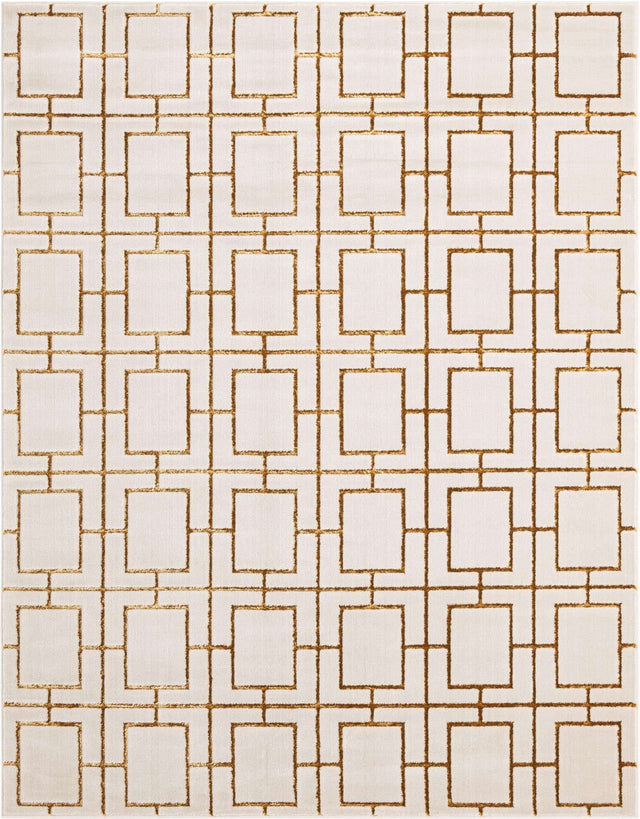 White Gold 7' 10 x 10' Marilyn Monroe Glam Rectangle Area Rug 70% Polypropylene & 30% Polyester Vivid Geometric Modern Carpet for Interior Home Decor for Sale at Rug Engine