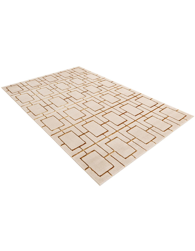 White Gold 5' 3 x 8' Marilyn Monroe Glam Rectangle Area Rug 70% Polypropylene & 30% Polyester Vivid Geometric Modern Carpet for Interior Home Decor for Sale at Rug Engine