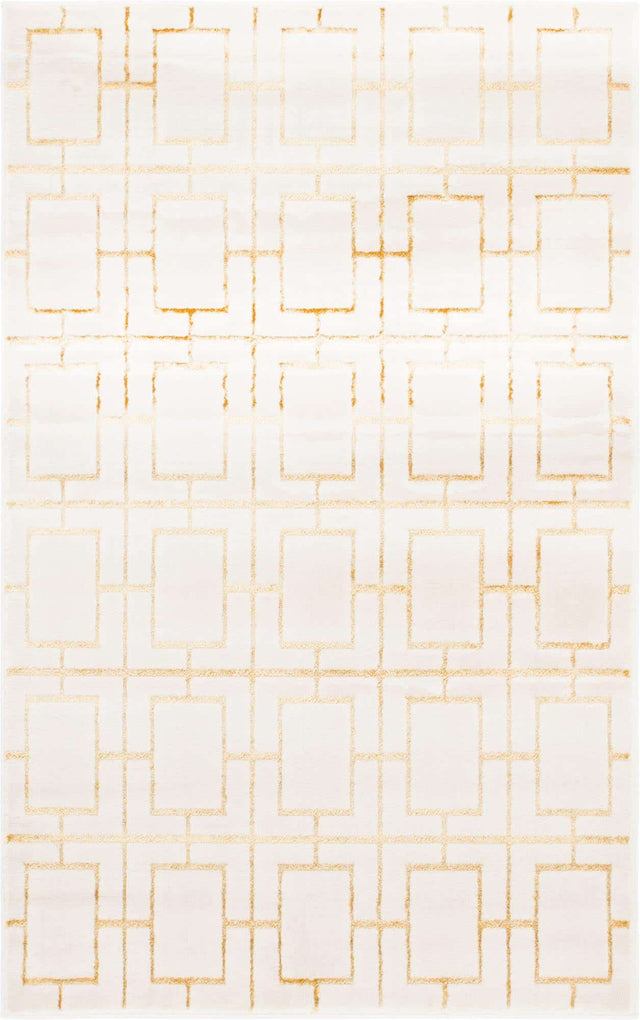 White Gold 4' 1 x 6' 1 Marilyn Monroe Glam Rectangle Area Rug 70% Polypropylene & 30% Polyester Vivid Geometric Modern Carpet for Interior Home Decor for Sale at Rug Engine