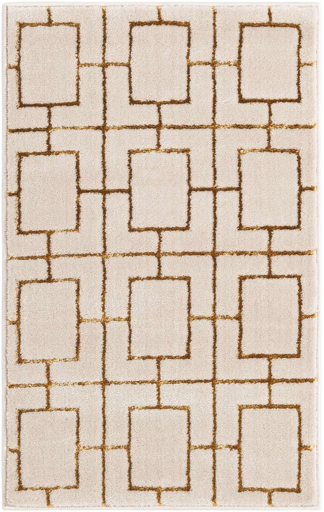 White Gold 2' x 3' 1 Marilyn Monroe Glam Rectangle Area Rug 70% Polypropylene & 30% Polyester Vivid Geometric Modern Carpet for Interior Home Decor for Sale at Rug Engine