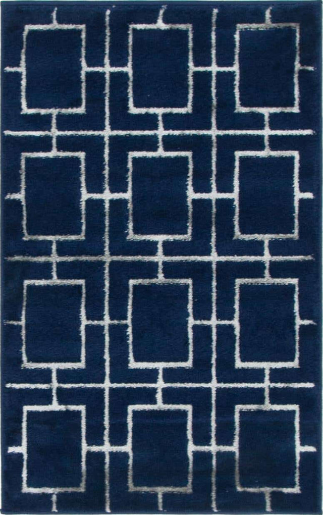Navy Blue Silver 2' x 3' 1 Marilyn Monroe Glam Rectangle Area Rug 70% Polypropylene & 30% Polyester Vivid Geometric Modern Carpet for Interior Home Decor for Sale at Rug Engine