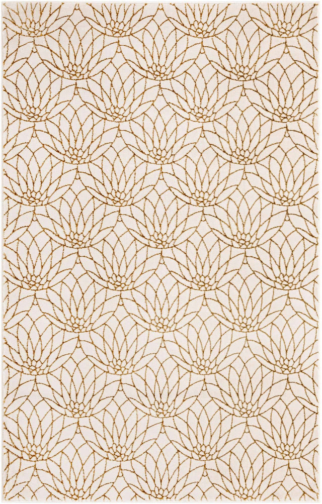 White Gold 5' 3 x 8' Marilyn Monroe Glam Rectangle Area Rug 70% Polypropylene & 30% Polyester Vivid Geometric Modern Carpet for Interior Home Decor for Sale at Rug Engine
