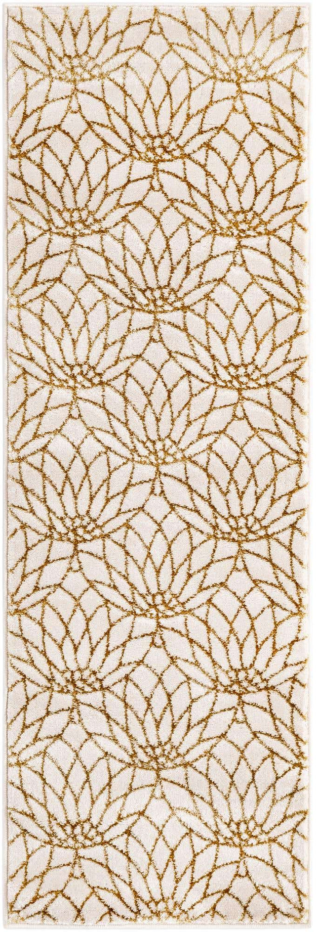 White Gold 2' x 6' 1 Marilyn Monroe Glam Runner Area Rug 70% Polypropylene & 30% Polyester Vivid Geometric Modern Carpet for Interior Home Decor for Sale at Rug Engine