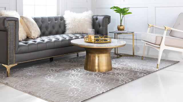 Gray Silver 5' 3 x 8' Marilyn Monroe Glam Rectangle Area Rug 70% Polypropylene & 30% Polyester Vivid Geometric Modern Carpet for Interior Home Decor for Sale at Rug Engine
