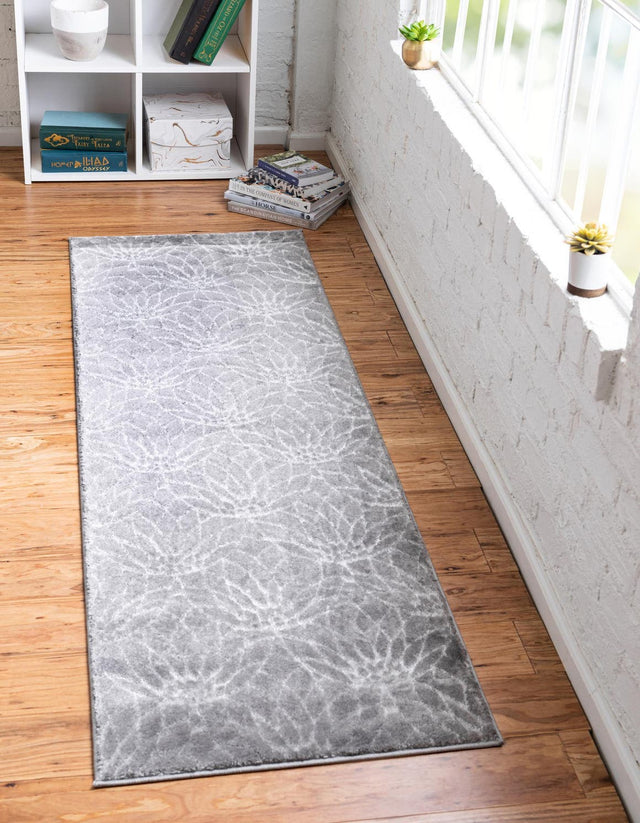 Gray Silver 2' x 10' Marilyn Monroe Glam Runner Area Rug 70% Polypropylene & 30% Polyester Vivid Geometric Modern Carpet for Interior Home Decor for Sale at Rug Engine
