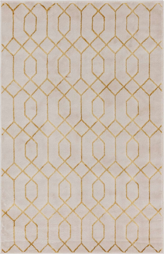 White Gold 4' 1 x 6' 1 Marilyn Monroe Glam Rectangle Area Rug 70% Polypropylene & 30% Polyester Vivid Geometric Modern Carpet for Interior Home Decor for Sale at Rug Engine