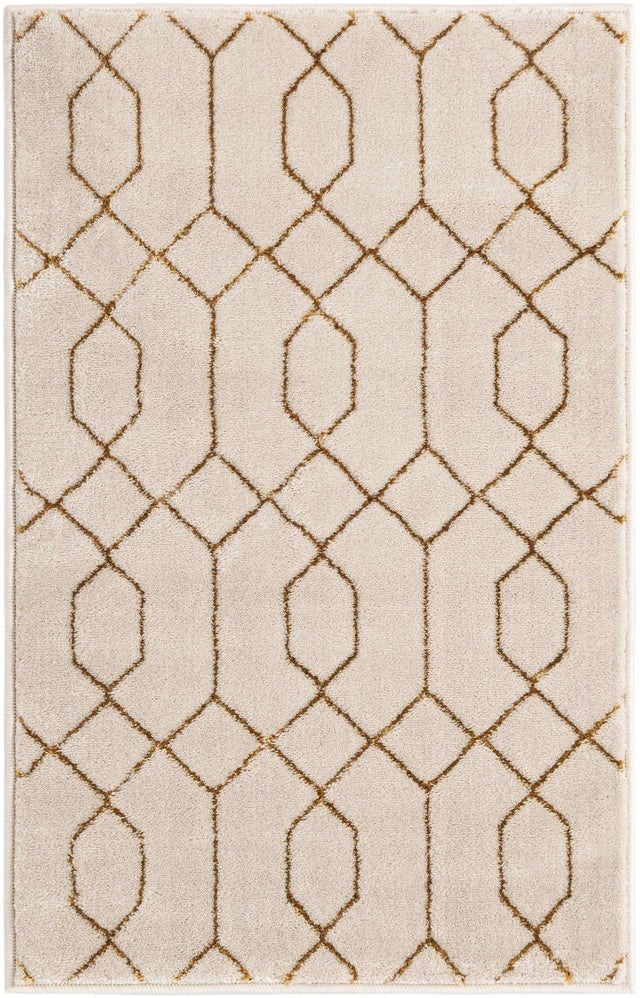 White Gold 2' x 3' 1 Marilyn Monroe Glam Rectangle Area Rug 70% Polypropylene & 30% Polyester Vivid Geometric Modern Carpet for Interior Home Decor for Sale at Rug Engine