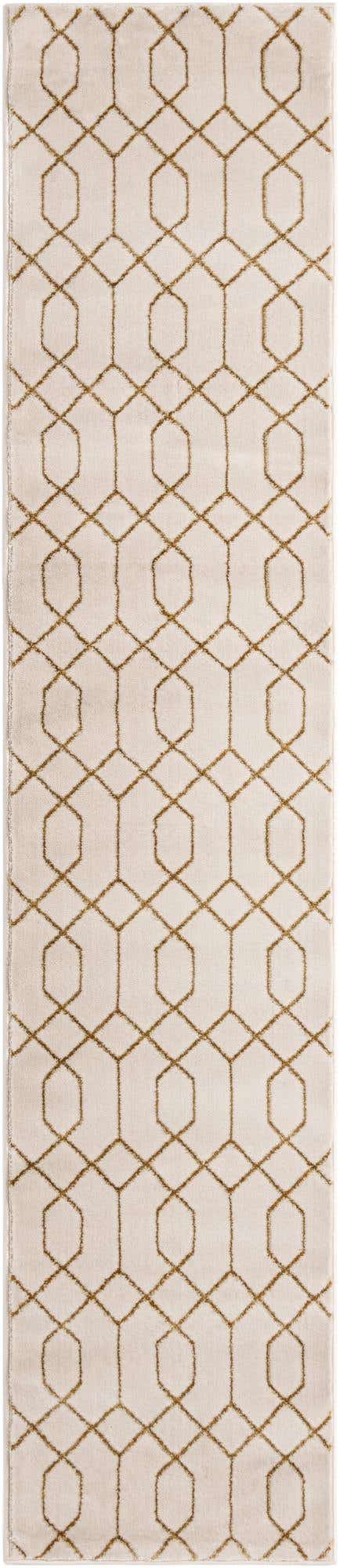 White Gold 2' x 10' Marilyn Monroe Glam Runner Area Rug 70% Polypropylene & 30% Polyester Vivid Geometric Modern Carpet for Interior Home Decor for Sale at Rug Engine