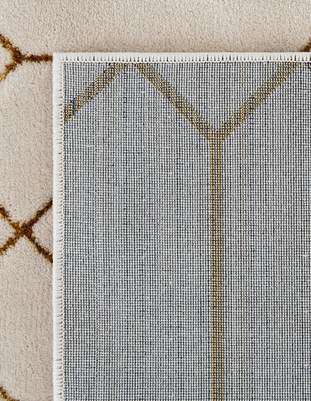 White Gold 2' 7 x 12' Marilyn Monroe Glam Runner Area Rug 70% Polypropylene & 30% Polyester Vivid Geometric Modern Carpet for Interior Home Decor for Sale at Rug Engine