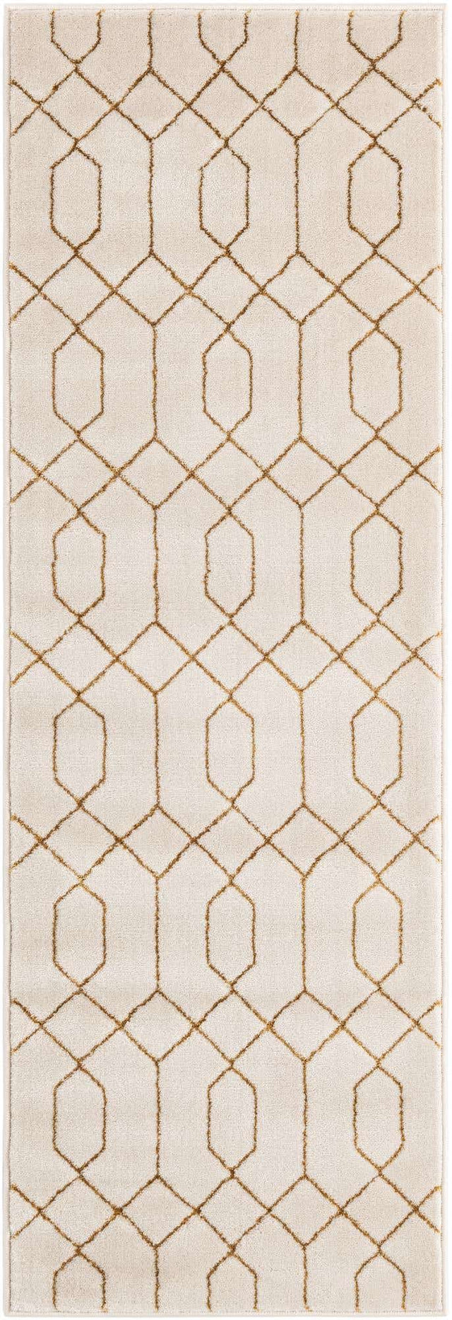 White Gold 2' x 6' 1 Marilyn Monroe Glam Runner Area Rug 70% Polypropylene & 30% Polyester Vivid Geometric Modern Carpet for Interior Home Decor for Sale at Rug Engine