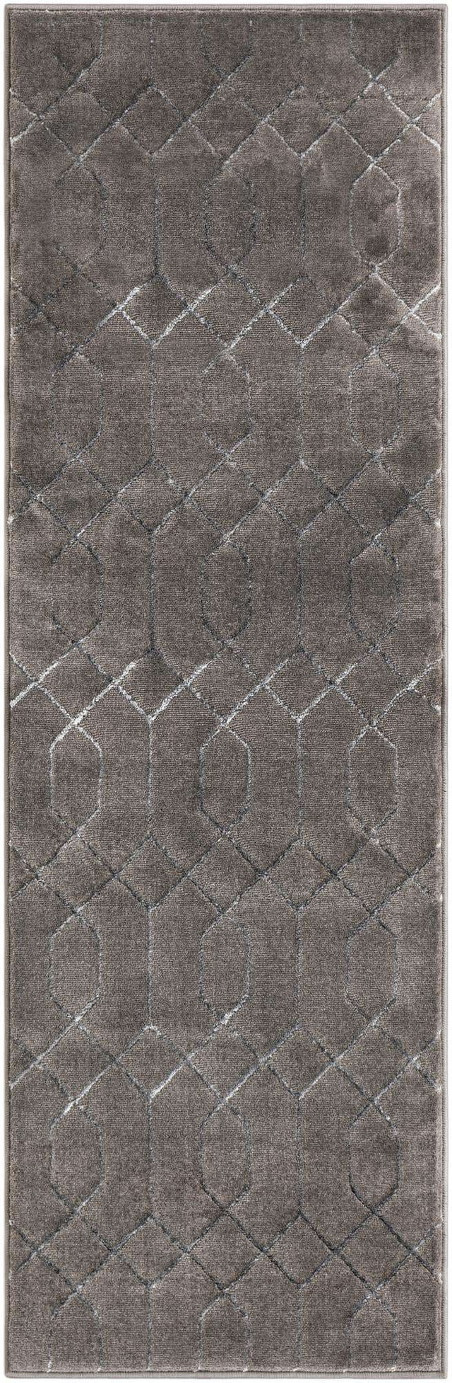 Gray Silver 2' x 6' 1 Marilyn Monroe Glam Runner Area Rug 70% Polypropylene & 30% Polyester Vivid Geometric Modern Carpet for Interior Home Decor for Sale at Rug Engine