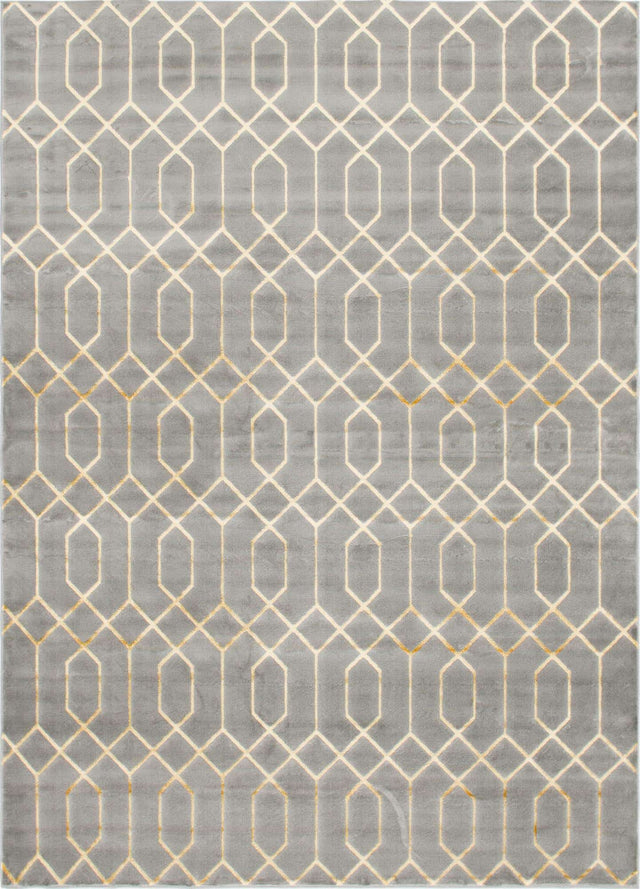 Gray Gold 9' x 12' Marilyn Monroe Glam Rectangle Area Rug 70% Polypropylene & 30% Polyester Vivid Geometric Modern Carpet for Interior Home Decor for Sale at Rug Engine