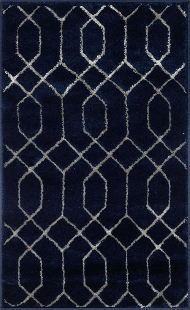 Navy Blue Silver 2' x 3' 1 Marilyn Monroe Glam Rectangle Area Rug 70% Polypropylene & 30% Polyester Vivid Geometric Modern Carpet for Interior Home Decor for Sale at Rug Engine