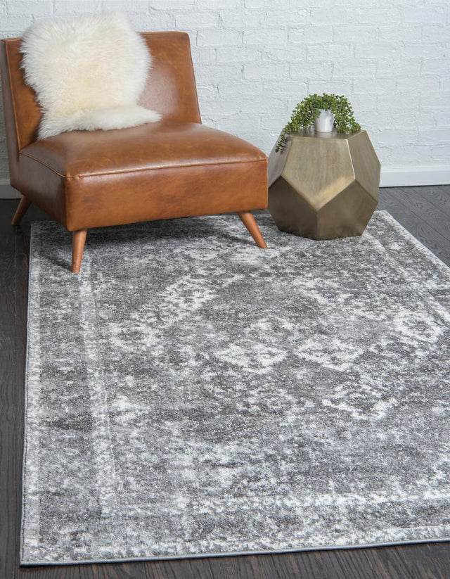Gray 2' x 3' 1 Rosso Rectangle Area Rug Vintage Distressed Faded Traditional Design Carpet for Unique Home Interior Design for Sale at Rug Engine