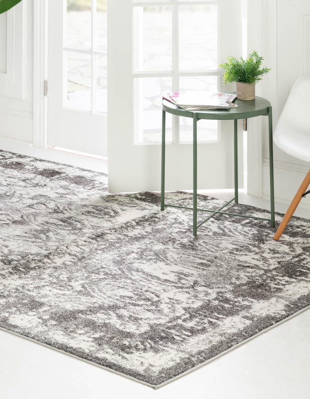 Gray 5' 1 x 8' Rosso Rectangle Area Rug Vintage Distressed Faded Traditional Design Carpet for Unique Home Interior Design for Sale at Rug Engine
