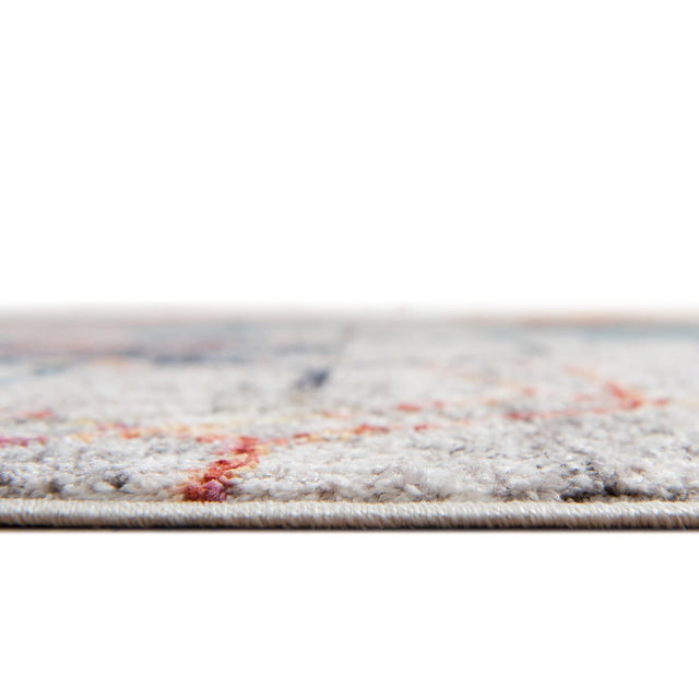 White 8' x 8' Rainbow Square Area Rug Colorful Modern Unique Carpet for Living Rooms, Dining, Bedrooms, Office, Dorms for Sale at Rug Engine